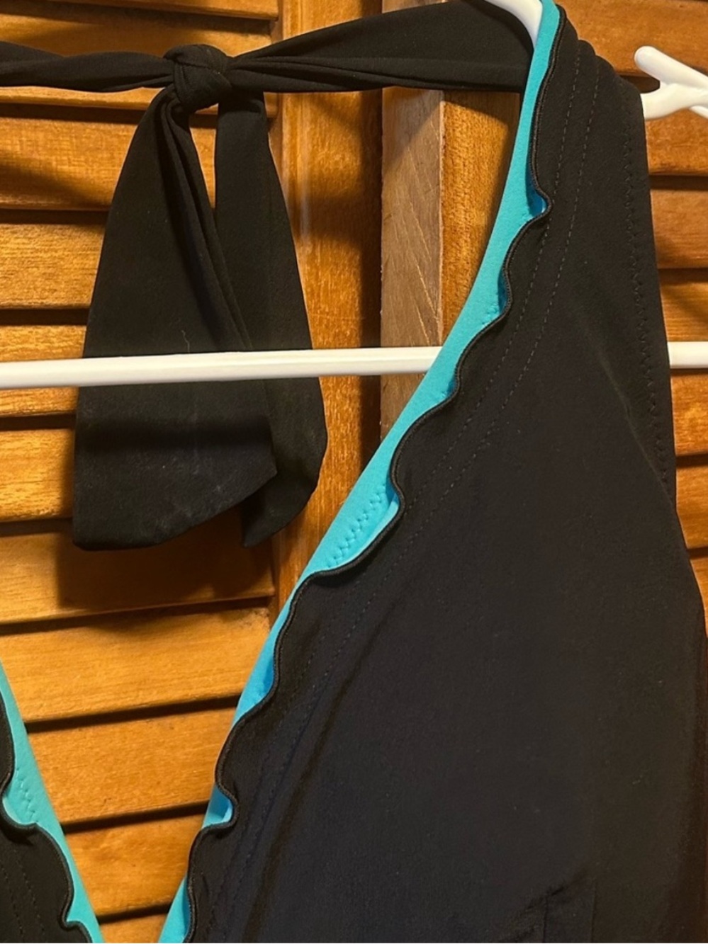 Profile by Gottex Bachata Black & Turquoise Tankini Halter Top 2pc Swimsuit - Picture 8 of 16